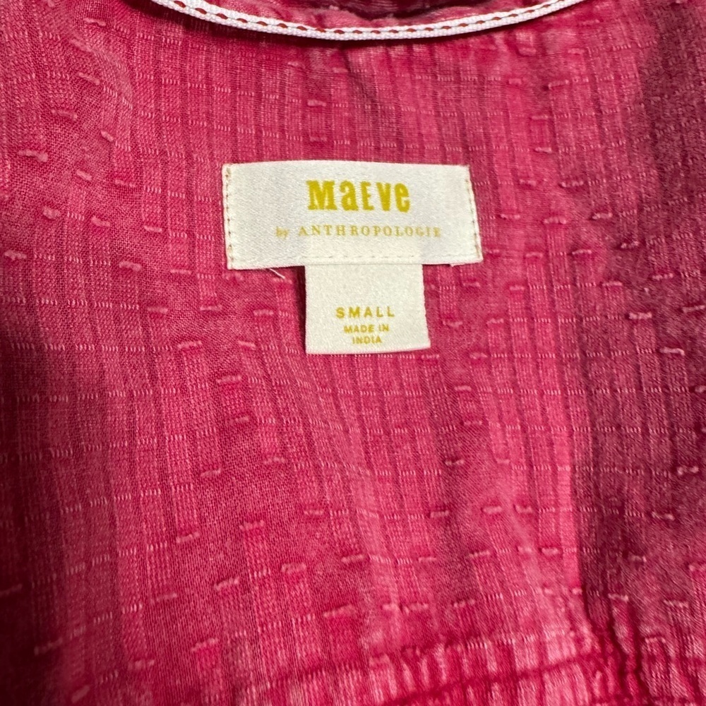 Anthropologie Maeve Pink Split Back Button Down Shirt - Picture 6 of 6